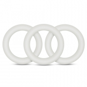 Performance VS2 Pure Premium Silicone White Cock Rings Small 3 Pack