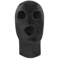 Ouch Black Velvet Mask With Eye And Mouth Opening