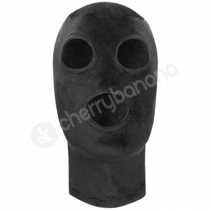 Ouch Black Velvet Mask With Eye And Mouth Opening