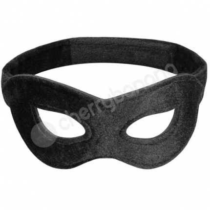 Ouch Black Velvet & Velcro Adjustable Open Eye Mask