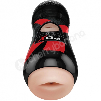 PDX Elite Vibrating Oral Fanta Flesh Mouth Stroker PDX Elite Vibrating Oral Fanta Flesh Mouth Stroker