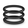Performance VS3 Pure Premium Silicone Black Cock Rings Large 3 Pack