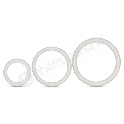 Performance VS4 Pure Premium Silicone White Cock Rings Mixed 3 Pack Performance VS4 Pure Premium Silicone White Cock Rings Mixed 3 Pack