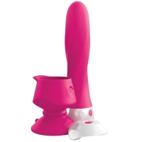 3Some Wall Banger Deluxe Pink Remote Controlled Vibrator With Suction Cup Base
