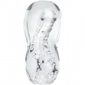 Zolo Gripz Wavy Squeezable Clear Flexible & Stretchy Stroker