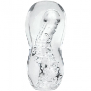 Zolo Gripz Wavy Squeezable Clear Flexible & Stretchy Stroker