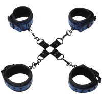 Whipsmart Diamond Hog tie Blue 4 Cuff D-Ring Restraint System