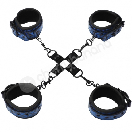 Whipsmart Diamond Hog tie Blue 4 Cuff D-Ring Restraint System Whipsmart Diamond Hog tie Blue 4 Cuff D-Ring Restraint System