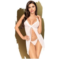 Penthouse Lingerie White After Sunset Babydoll With Thong