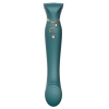 Zalo Queen Jewel Green G-spot Pulse Wave Vibrator with Suction Sleeve