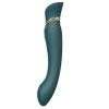 Zalo Queen Jewel Green G-spot Pulse Wave Vibrator with Suction Sleeve