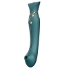 Zalo Queen Jewel Green G-spot Pulse Wave Vibrator with Suction Sleeve