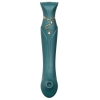 Zalo Queen Jewel Green G-spot Pulse Wave Vibrator with Suction Sleeve