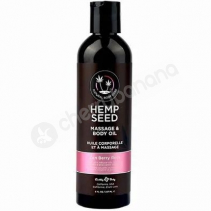 Earthly Body Zen Berry Rose Hemp Seed Massage & Body Oil 237ml