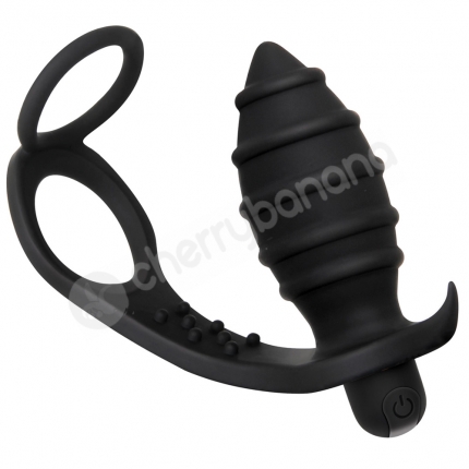 Zero Tolerance Rechargeable Black Cock Ring & Anal Vibe Zero Tolerance Rechargeable Black Cock Ring & Anal Vibe