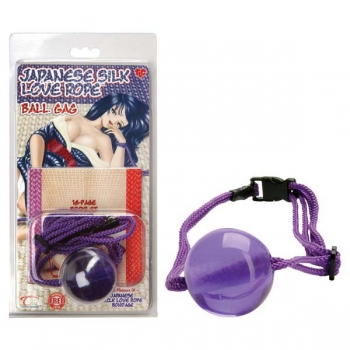 Japanese Silk Love Rope Purple Ball Gag
