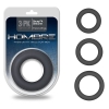 Hombre Snug Fit Thick Black Cock Rings 3 Pack