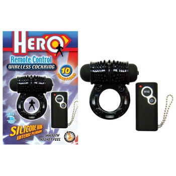 Hero Remote Control Wireless Black Cock Ring