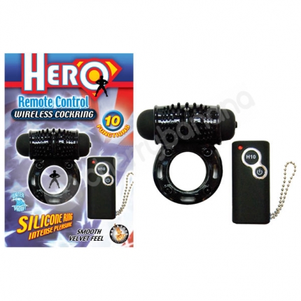 Hero Remote Control Wireless Black Cock Ring