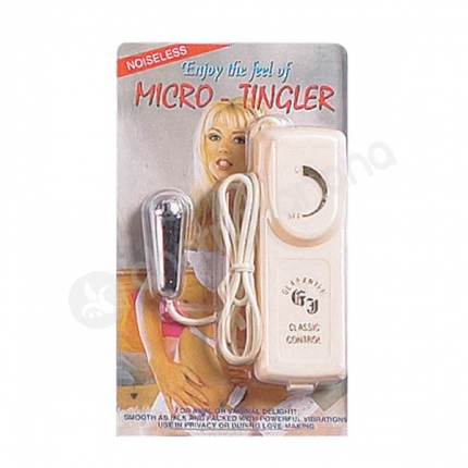 Micro Tingler Silver Tear Drop Vibrating Bullet