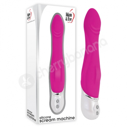 Adam & Eve Pink Silicone Scream Machine Vibrator