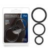 Performance VS4 Pure Premium Silicone Black Cock Rings Mixed 3 Pack
