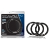 Performance VS1 Pure Premium Silicone Black Cock Rings Medium 3 Pack