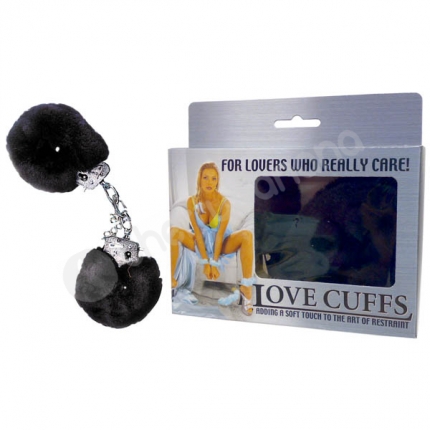 Black Fluffy Love Cuffs