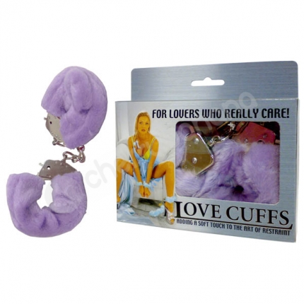 Purple Fluffy Love Cuffs