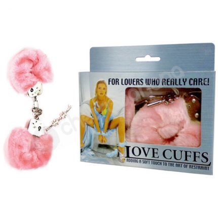 Pink Fluffy Love Cuffs