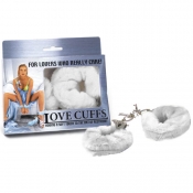 White Fluffy Love Cuffs