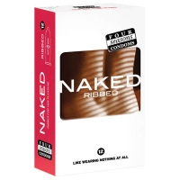 Four Seasons Naked Ribbed Regular Condoms 12 Pack