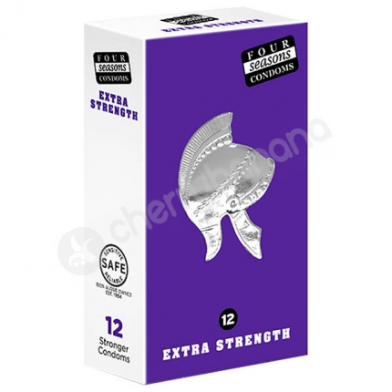 Four Seasons Extra Strength Lubed Regular Condoms 12 Pack