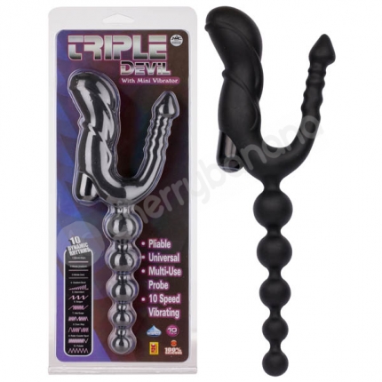 Triple Devil Black Vibrator Triple Devil Black Vibrator