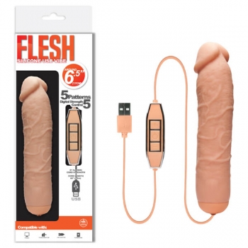 Flesh Silicone USB Vibe