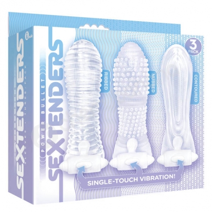 Sextenders Vibrating Penis Sleeves 3 Pack