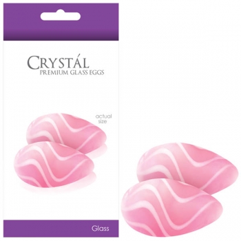 Crystal Pink Premium Glass Eggs