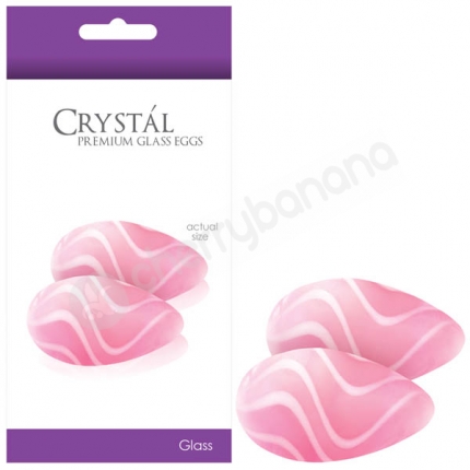 Crystal Pink Premium Glass Eggs