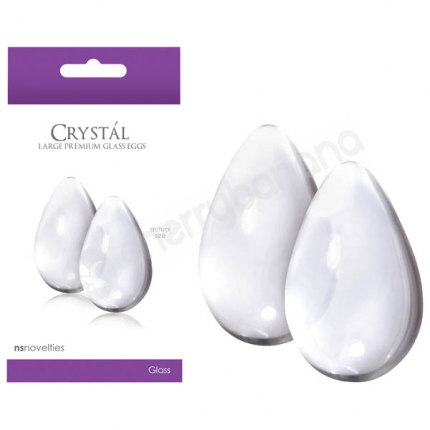 Crystal Clear Large Premium Glass Eggs