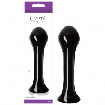 Crystal Droplets Black Smooth Butt Plug