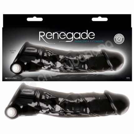 Renegade Manaconda Black Penis Extension Sleeve