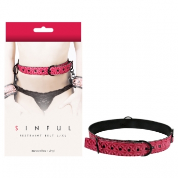 Sinful Pink Restraint Belt L/XL