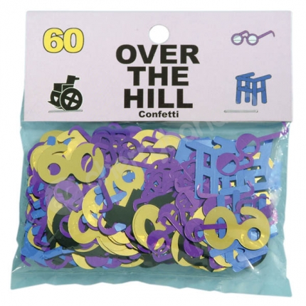 Over The Hill Confetti 60th Birthday