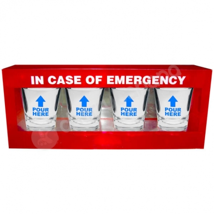 In Case Of Emergency Shot Glasses 4 Pack