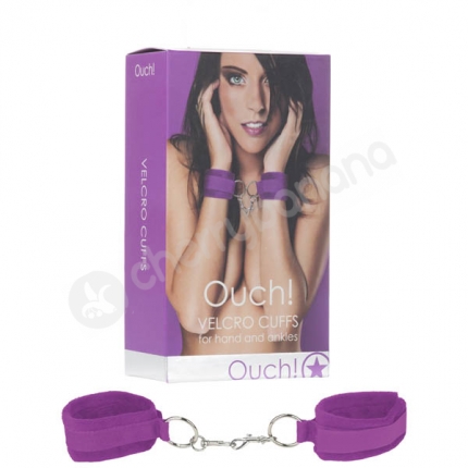 Ouch Purple Velcro Cuffs