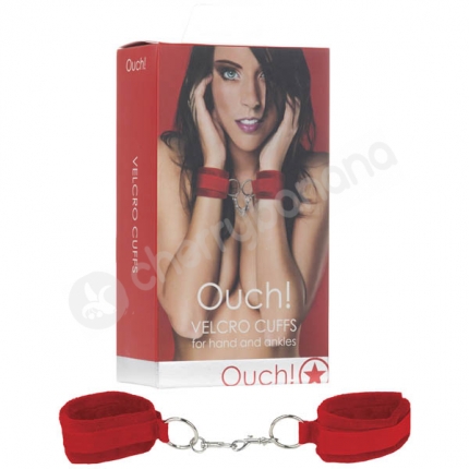 Ouch Red Velcro Cuffs