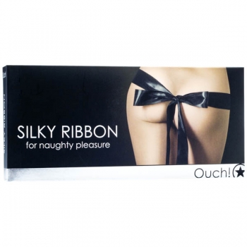 Ouch Black Silky Ribbon 1.7m