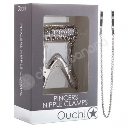 Ouch Silver Pincers Nipple Clamps
