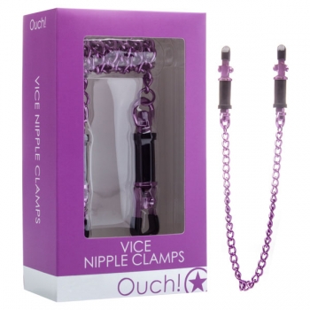 Ouch Purple Vice Nipple Clamps