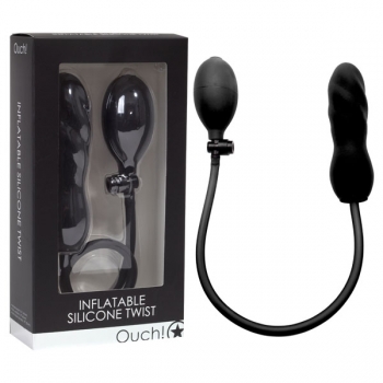 Ouch Black Inflatable Silicone Twist